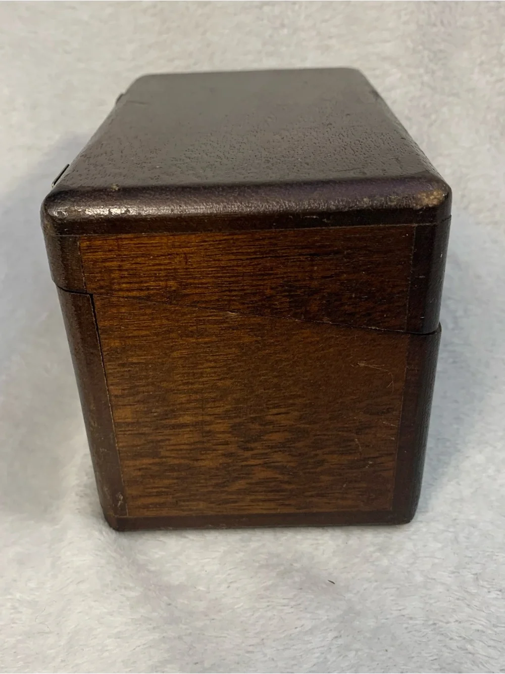 Vintage Wooden Recipe Box - Brown Cottage Core Grandma